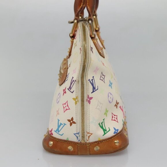 LOUIS VUITTON Monogram Multicolor Alma Hand Bag White M92647 LV Auth 133620 - Picture 5 of 16